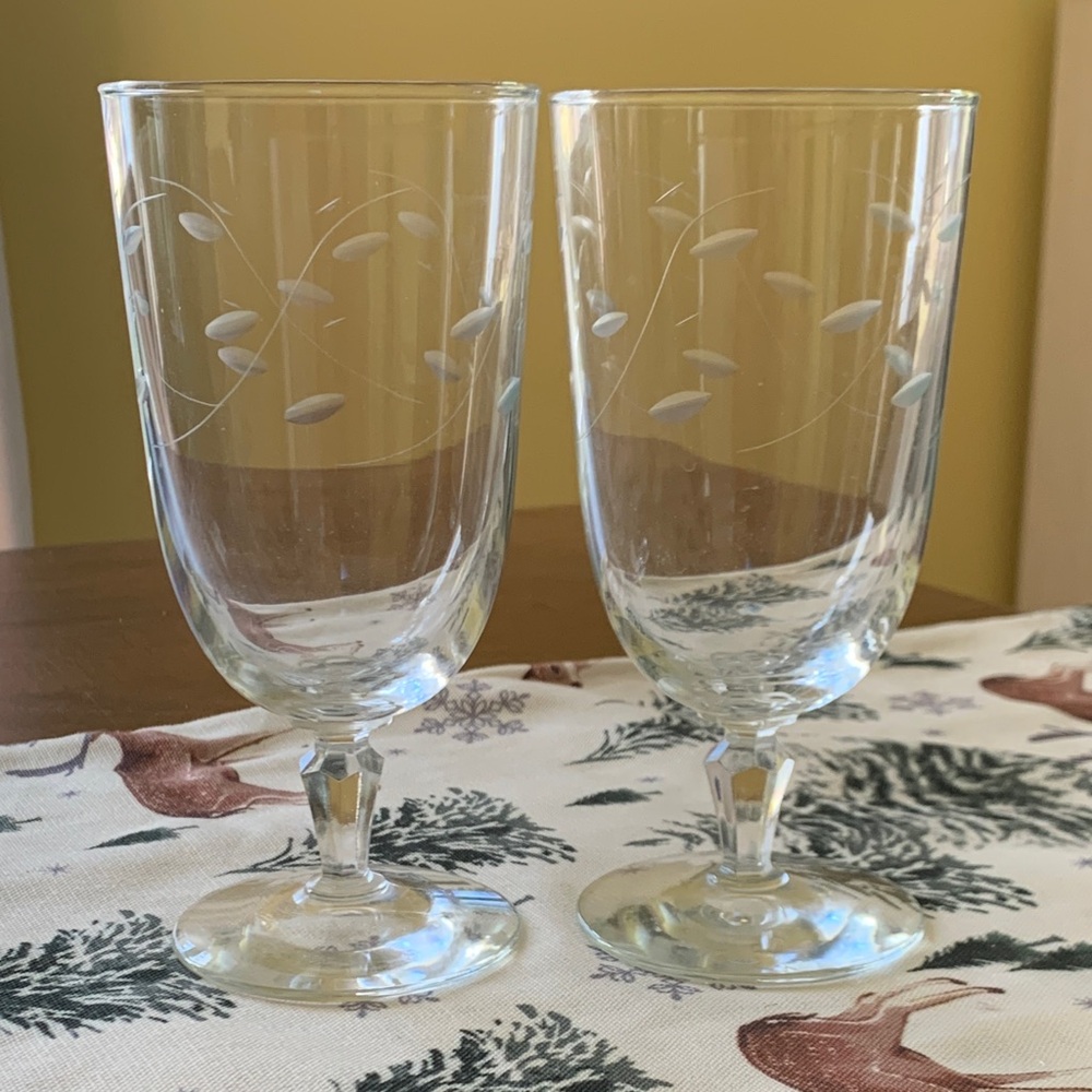 Libbey Windswept Ice Tea Glasses-Vintage
